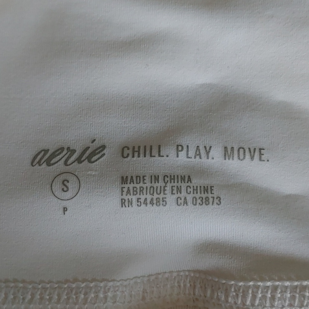 🌻Women's White Chill Play Floral Cut-out Aerie Leggings size small - Picture 7 of 9